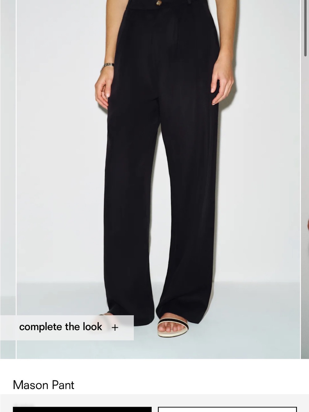Reformation Mason Wide-Leg Pants — Black